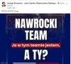Niby  "Nawrocki Team"  a barwy  i stylistyka