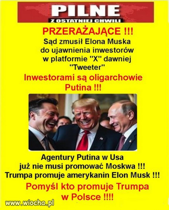 Elon Musk agentura Putina !!!