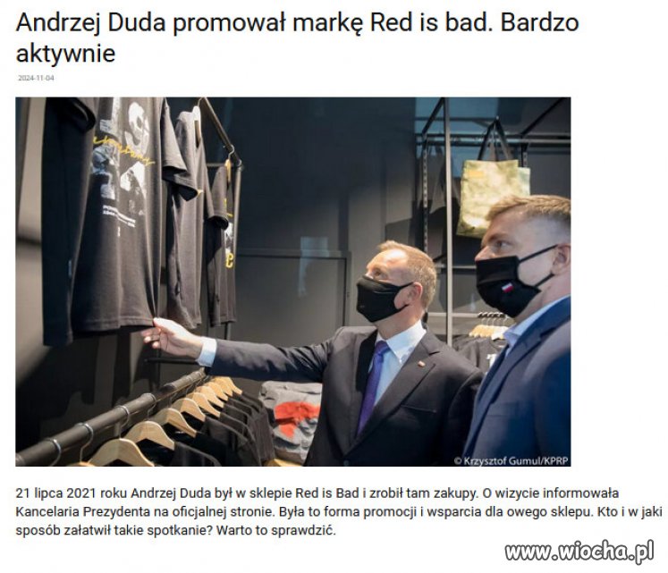 Andrzej Duda nie chodzi po przypadkowych sklepach.