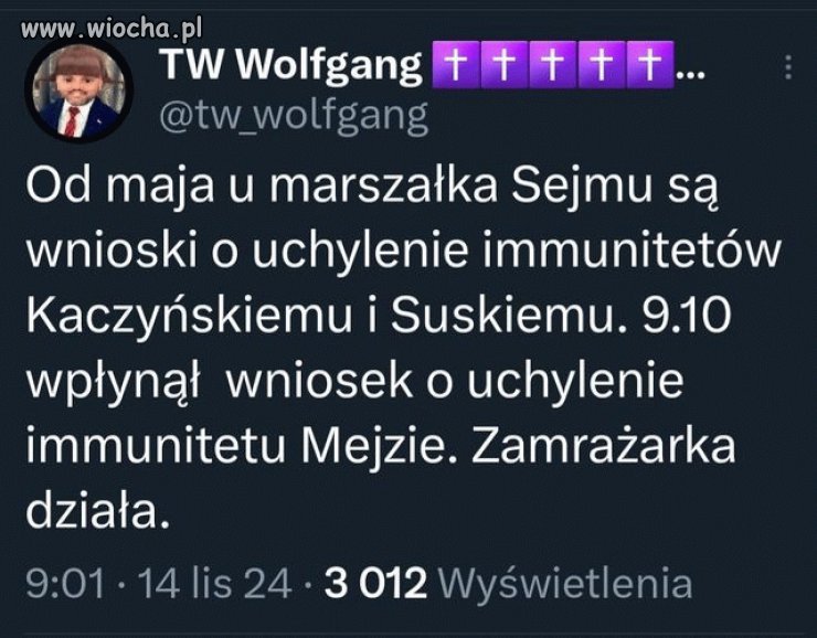 Sejmowa zamrażarka działa
