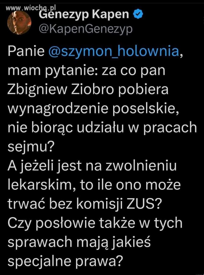 Życzę mu zdrowia ale