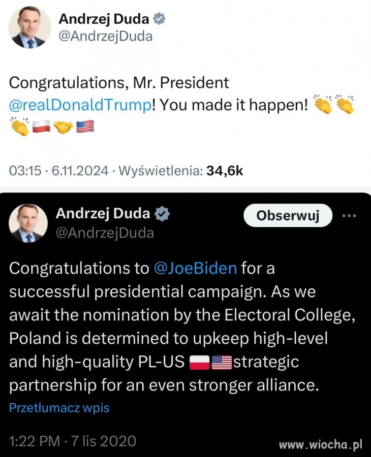 Różnice w gratulacjach: