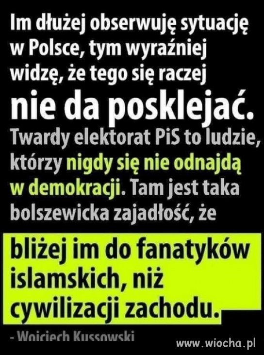 Trzeba pokoleń zanim naród będzie cywilizowany i europejski!