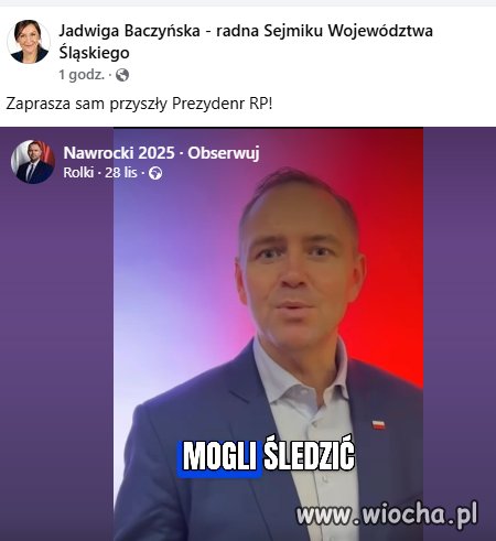 Szanse tego pana są jak ortografia Pani Jadzi.