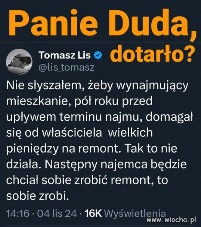 Tomasz Lis w punkt
