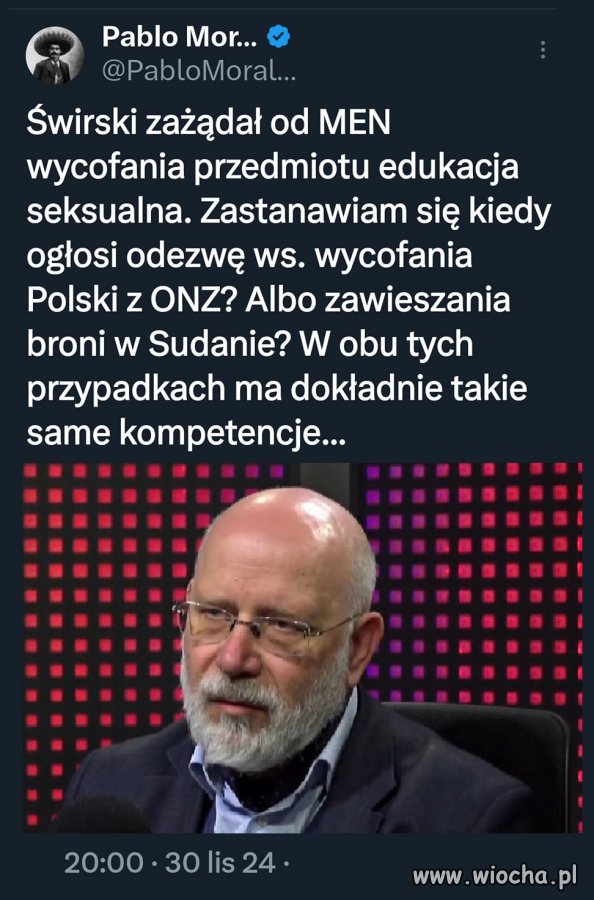 Świr może sobie żądać. To dramat, że taki ..ujek