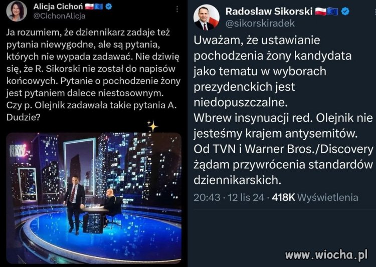 Olejnikowa dała popis