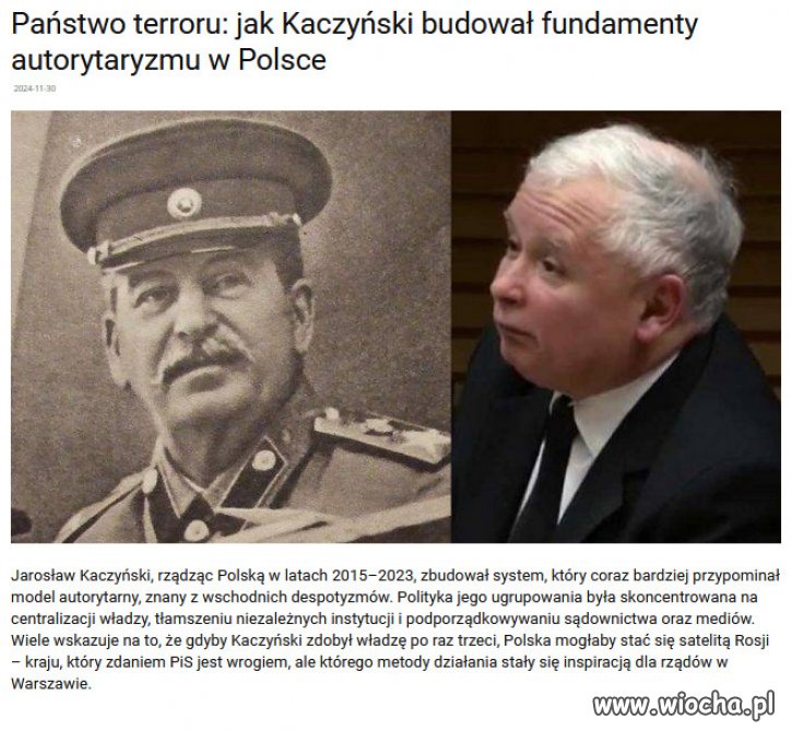 Rzady despoty Kaczynskiego, zapozyczone z Kremla!