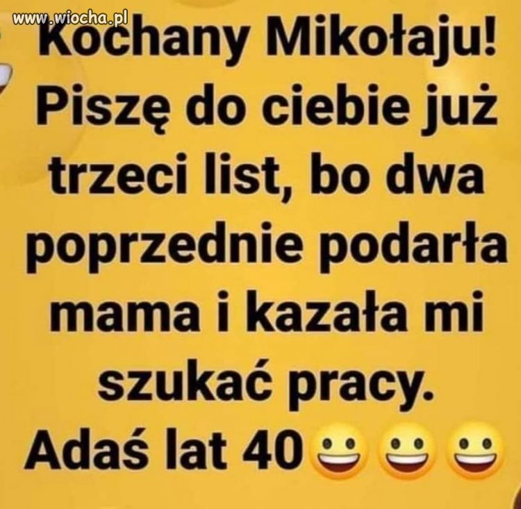 List do Mikołaja.