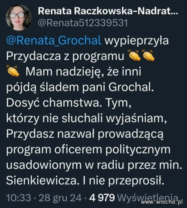 Brawa dla Pani Redaktor. Tylko po co zapraszać ...