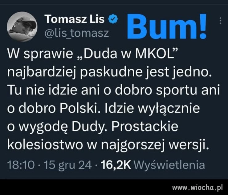 Kolesie muszą gdzieś upchnąć tego tłuka po ...