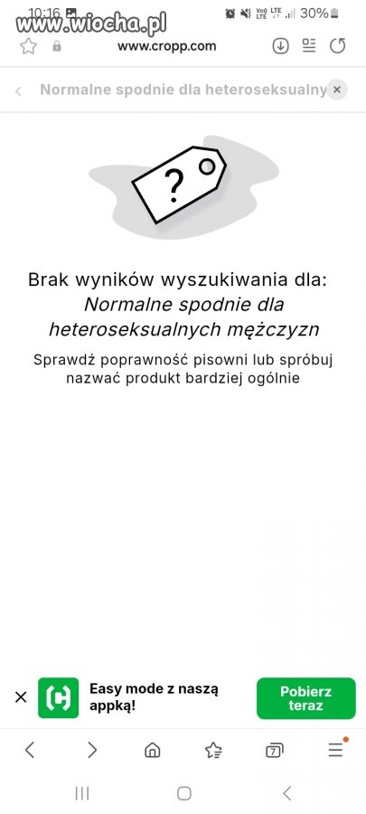 Sprawdzałem czy znajdę w sieciówkach coś dla siebi