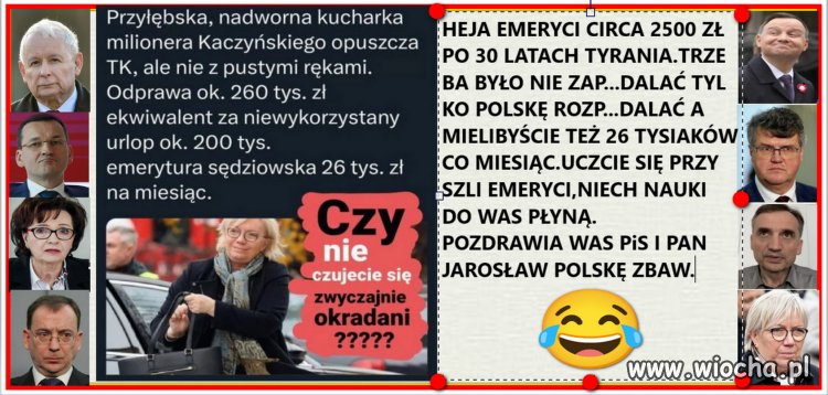 Pozdrowienia dla emerytów circa 2500