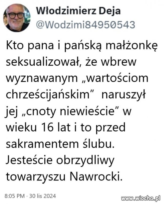 Właściwa ocena. Obrzydliwy, jak reszta tej zgrai.