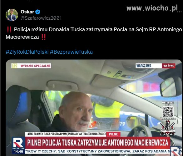 Oczywiście to wina Tuska