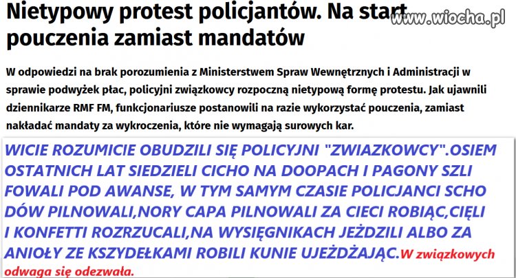Jak już związkowym na pagonach