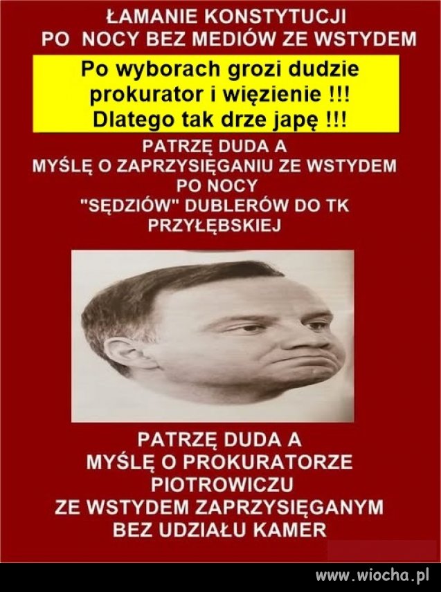 Duda coraz bardziej spietrany. Ma się czego bać !