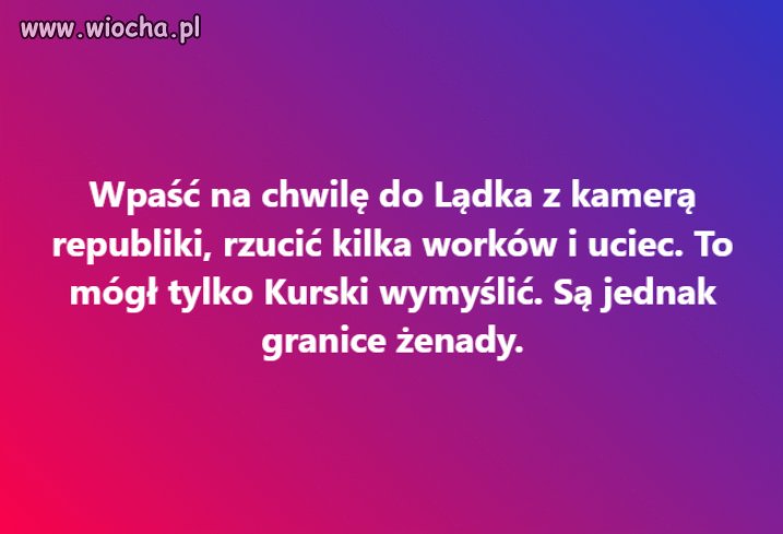 Pisowskie pomioty nie znają słowa żenada