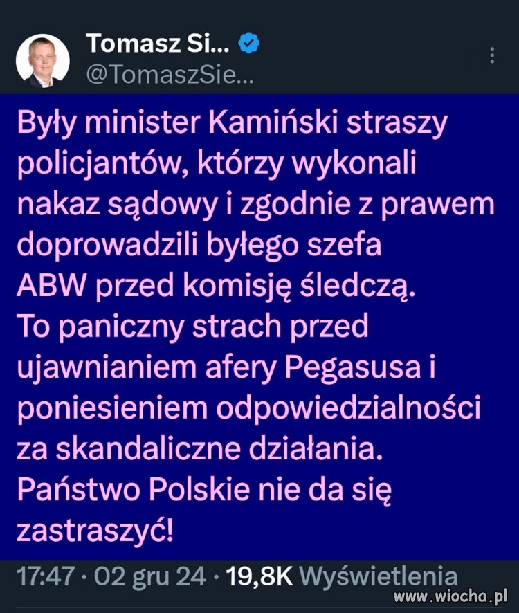 Żulu Kamiński, nie strasz, nie strasz bo się zes..