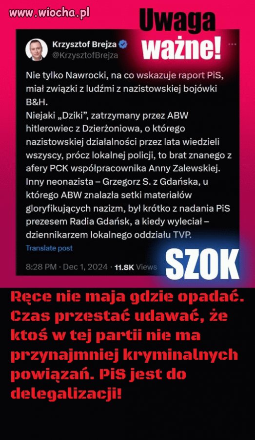 PIS trzeba zdelegalizować