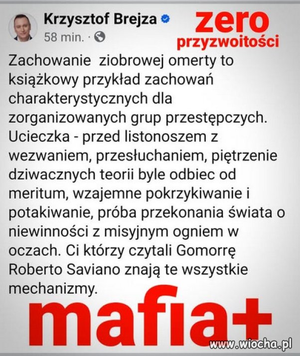 Tak wygląda strach przed sprawiedliwością, i karą!