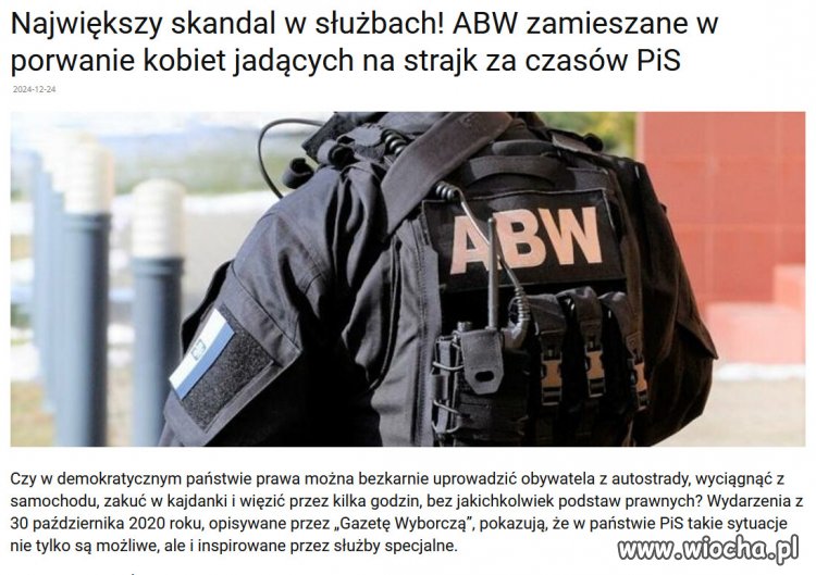 ABW narzedziem terroru Mafii Kaczynskiego!