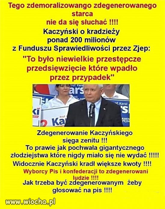 Jak trzeba być zdegenerowanym żeby popierać PiS?