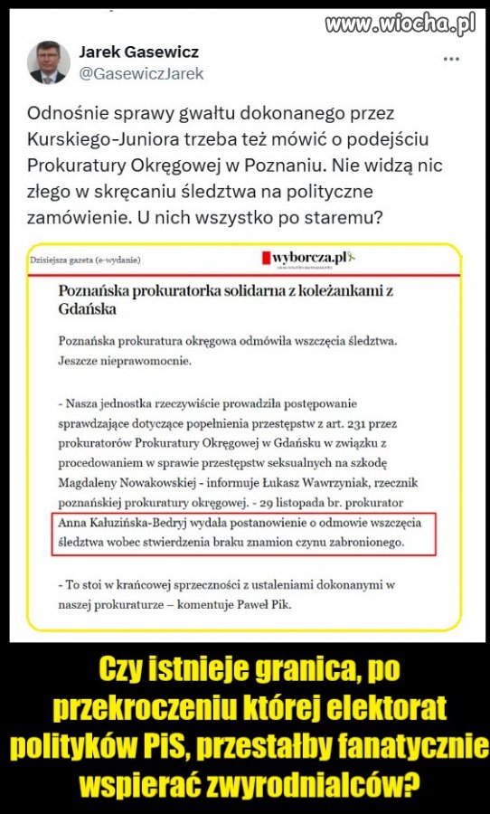 Dane ujawniła sama ofiara. Oprawca pozwał ją za przedstawienie prawdy w czasach, 