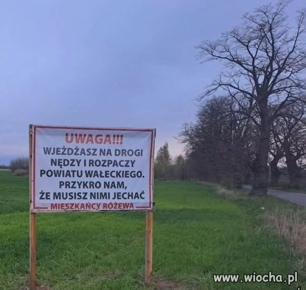 Mieszkańcy Różewa przepraszają.