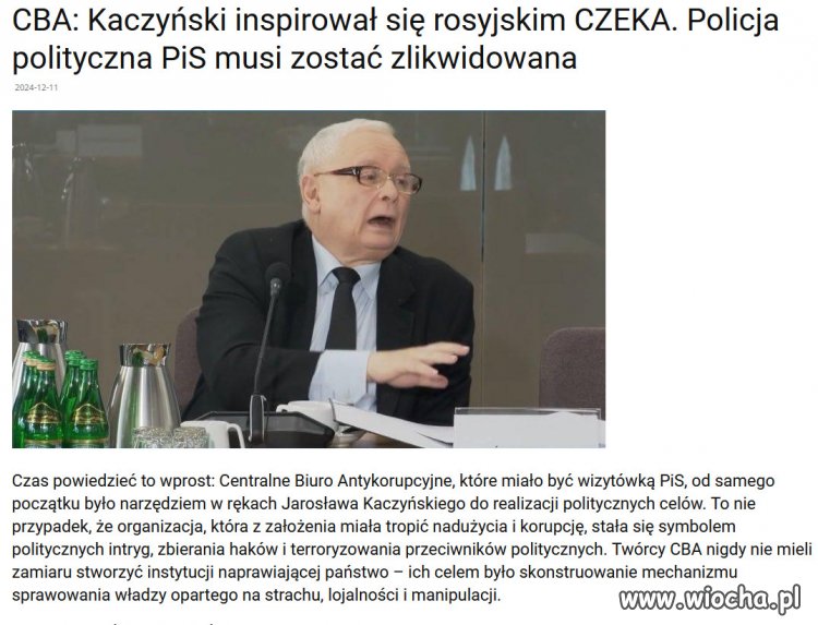 CBA nigdy nie było instytucją transparentną.