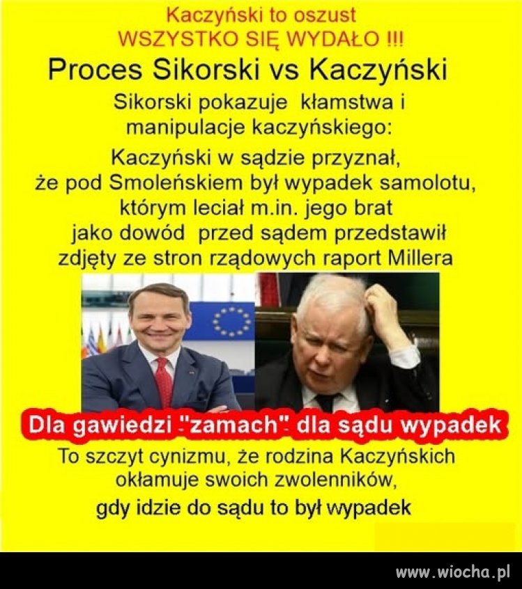 Przed sądem, pod przysięgą bał się skłamać ...