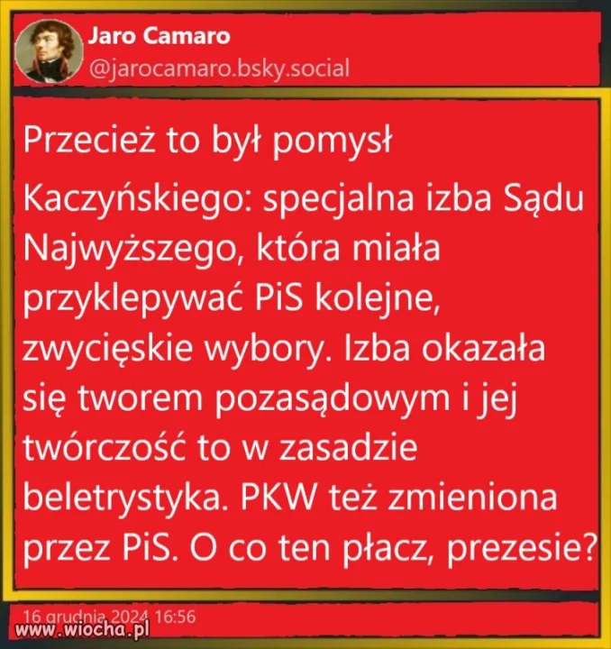 No właśnie. O co ten płacz?