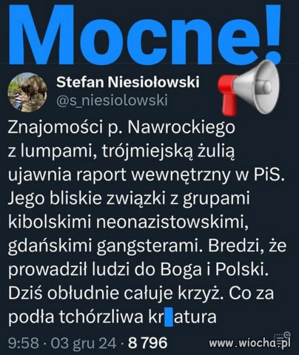 Prof. Niesiołowski bez znieczulenia, brak już słów