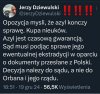 Każdy złodziej pisowski ,twierdzi że jest ścigany politycznie !
