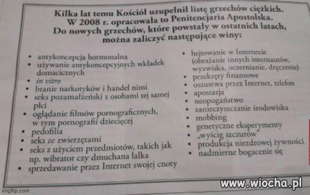 Aneks do listy grzechów ludzkości,
