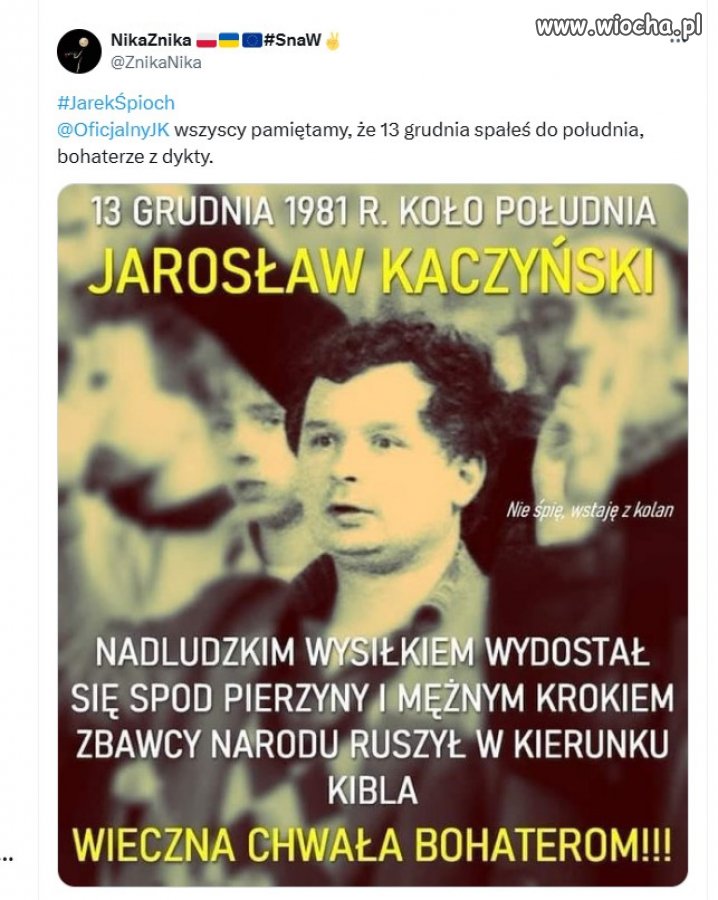 Jest tchórzem, który chowa się za cudzymi plecami, 