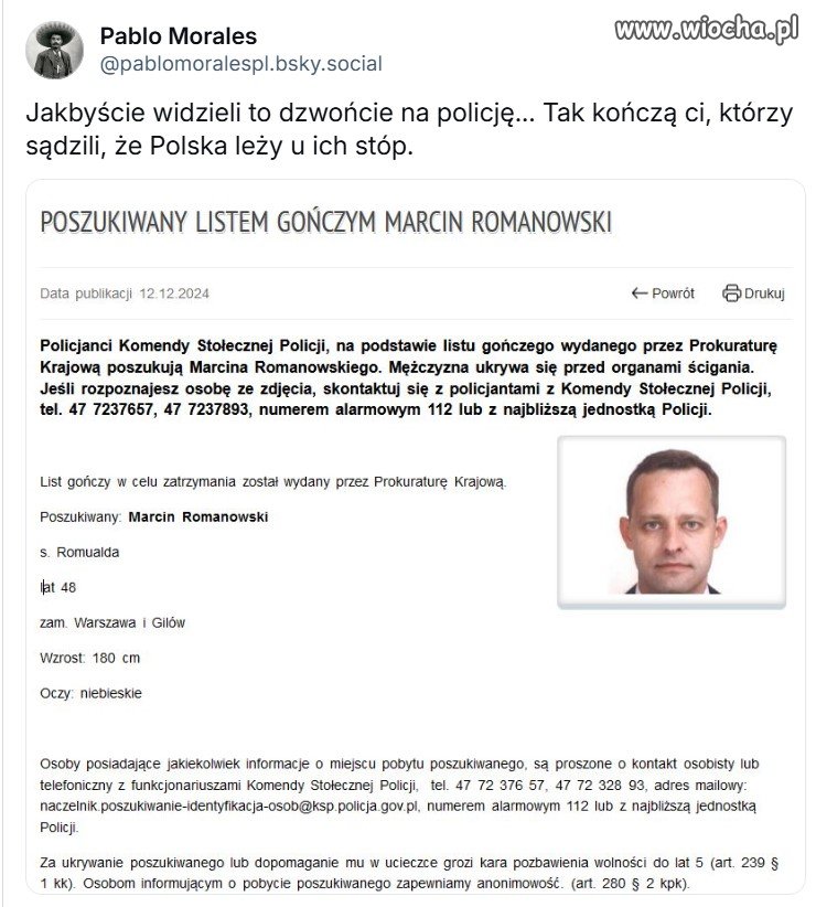 Liczę że przy okazji złapiemy paru pomagających mu partyjnych 
