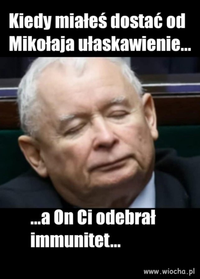Dostał prezent od Mikołaja ...