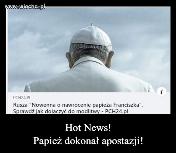 Tak wygląda powiedzenie "być świętszym od papieża".