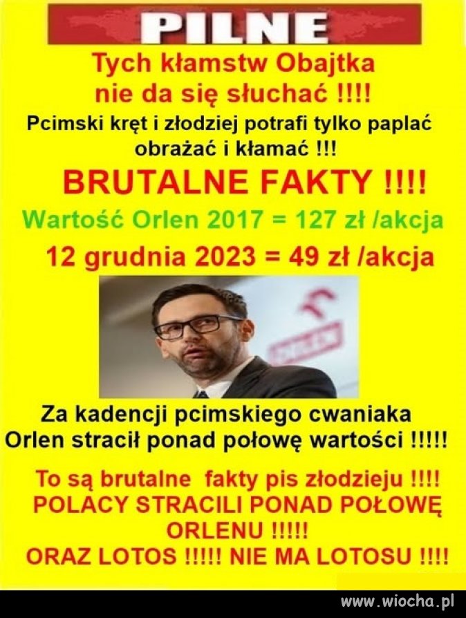 To najlepiej obrazuje jak rządził Orlenem geniuś...