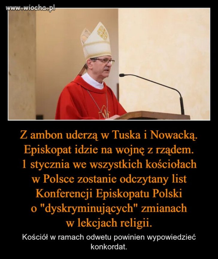 Czekam aż klechy się obrażą, w ramach protestu ...