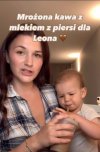 Leonek kawkę z mlekiem pije 