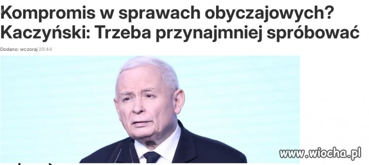 Teraz mu się kompromis marzy?