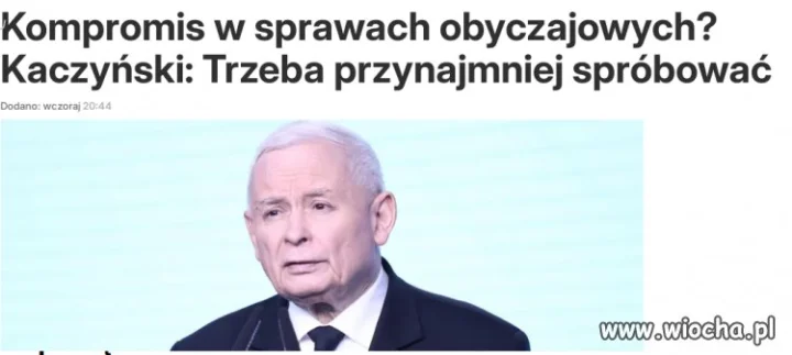 Teraz mu się kompromis marzy?
