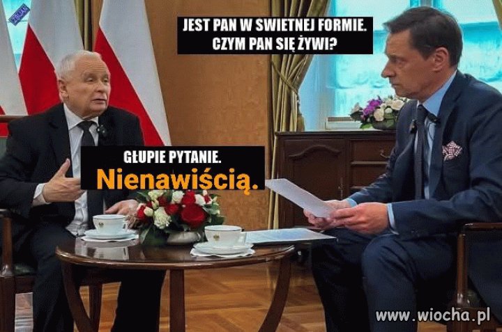 Tylko nienawiść trzyma tego padalca przy życiu