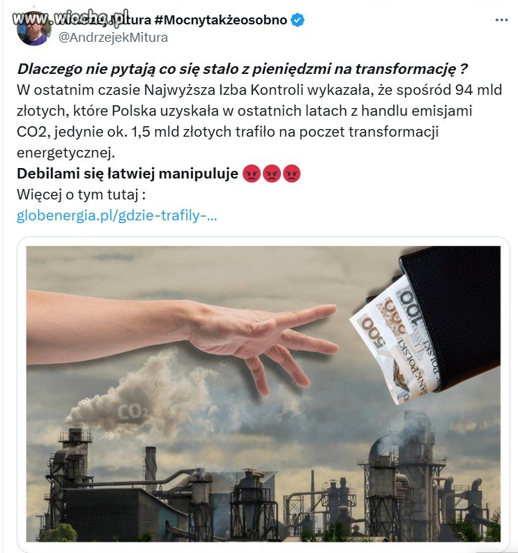 Dlaczego nie pytają co się stało z pieniędzmi na transformację? 