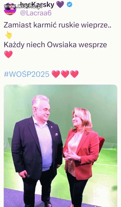 Wolę dać Owsiakowi