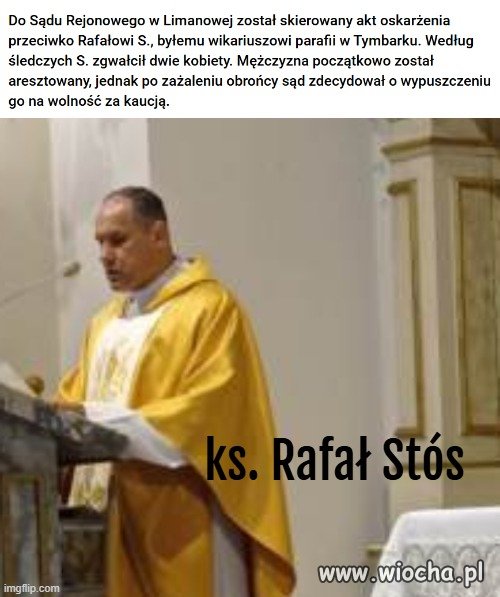 Ks. Rafał Stós jest na wolności.