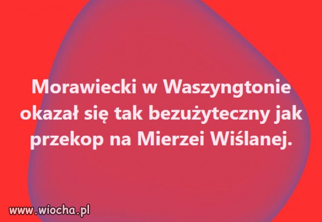 Pinokio jak zwykle zbłaźnił się w Waszyngtonie