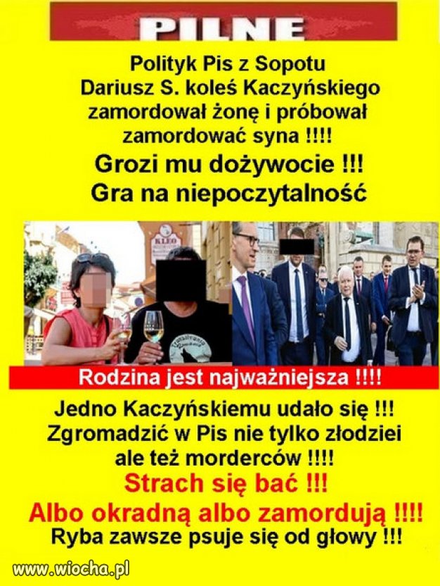 PiS to symbol kłamstwa, złodziejstwa i zwyrodnienia w narodzie!